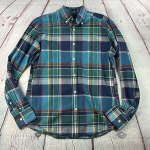 J.Crew Slim Fit Button Shirt Summer Plaid Long Sleeve Casual Men Size Medium
